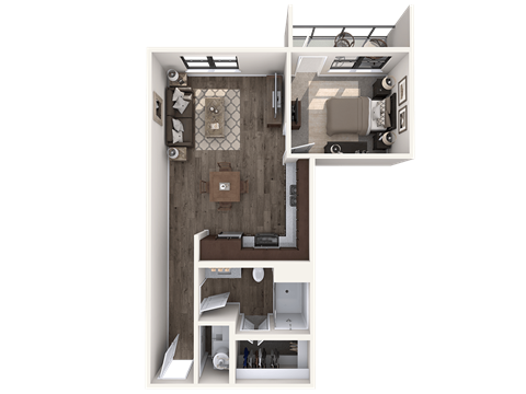The Wall Street Lofts in Midland, Texas A1 Floor Plan